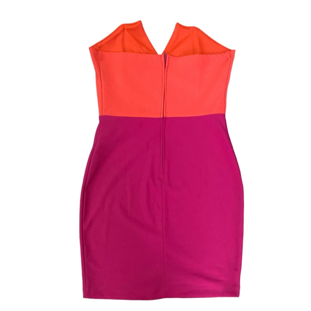 Lovely Day Dress Bombshell Color block Bright Neon Strapless Mini Colorful